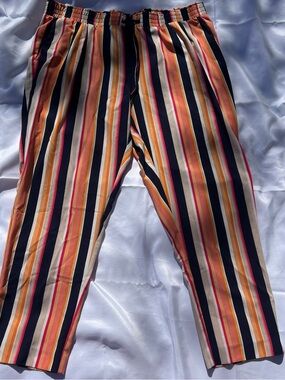 Soho Multicolor Vertical-Stripe Pull-On Pants